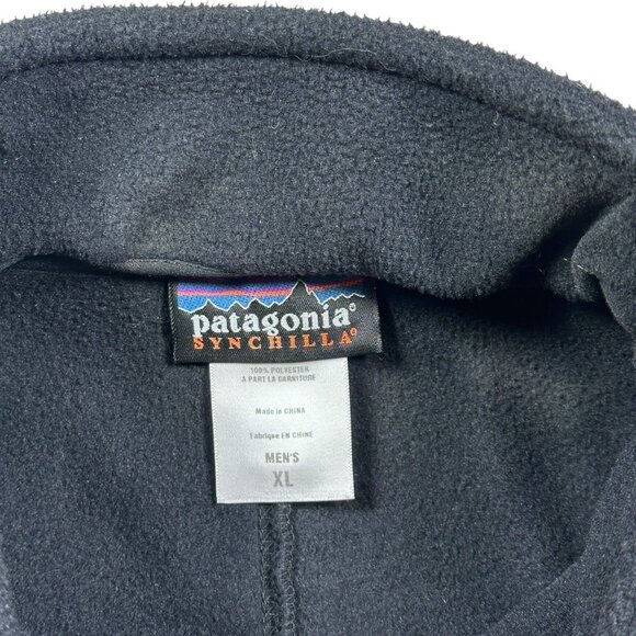 2000s Patagonia Synchilla Full Zip Fleece Black  Men's XL - Read - Picture 3 of 4